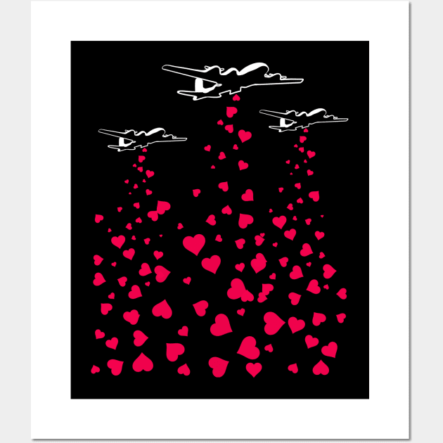 Drop Hearts Not Bombs Spread Love Wall Art by teeleoshirts